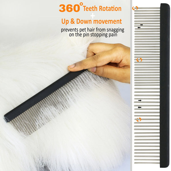 Professional Groomer II Comb with Extra Long Rotating Teeth