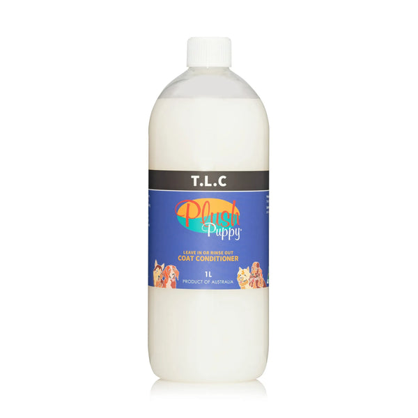 Plush Puppy T.L.C Leave In or Rinse Out Coat Conditioner bottle, 1 litre