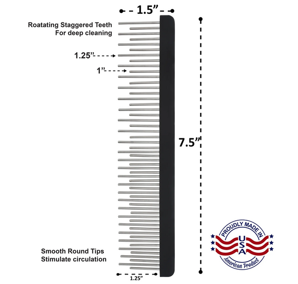Untangler Professional Groomer Shedding Comb with Extra Long Rotating Teeth