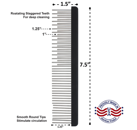 Untangler Professional Groomer Shedding Comb with Extra Long Rotating Teeth