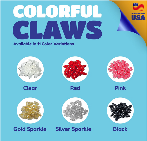 Soft Claws -  Nail Caps for Dogs - 40 Count Pack (XX-Large) Various Colours