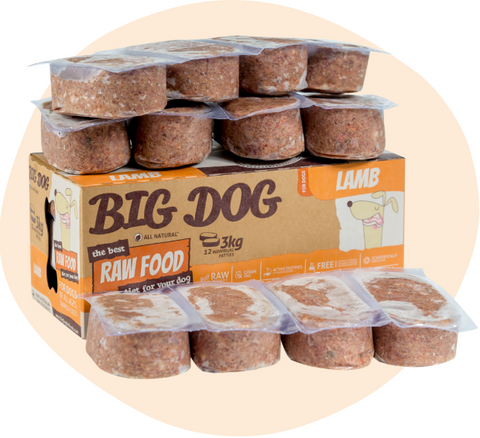 Big Dog - Raw - BARF - Frozen Dog Food: LAMB