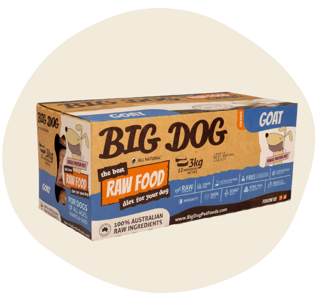 Big Dog - Raw - BARF - Frozen Dog Food: GOAT Single Protein